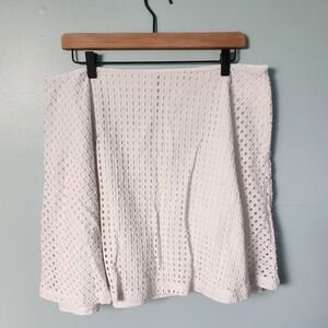 Reed White Eyelet Cotton Skirt Size XL Back Zip